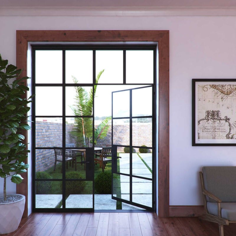 درب شیشه ای لولایی