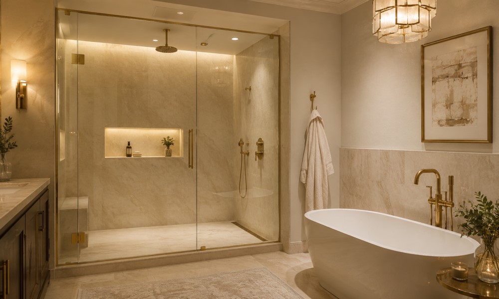 کابین دوش شیشه ای