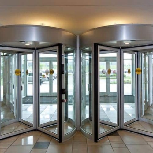 Revolving glass doors-2