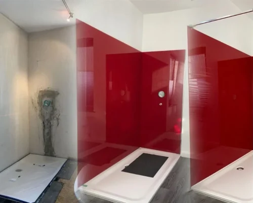 شیشه رنگی دیوارپوش سرویس و حمام