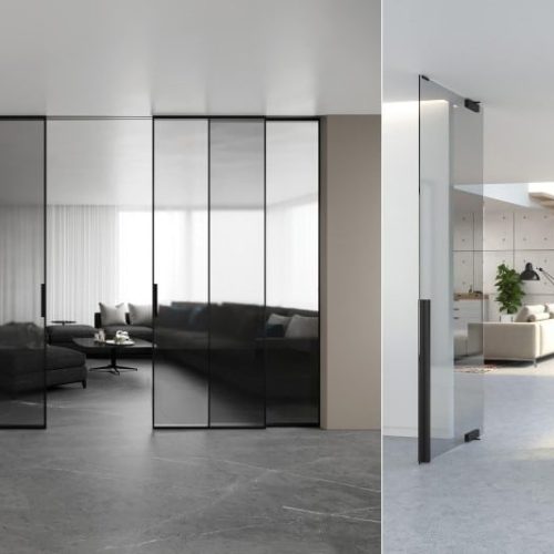 hinged glass door vs sliding one
