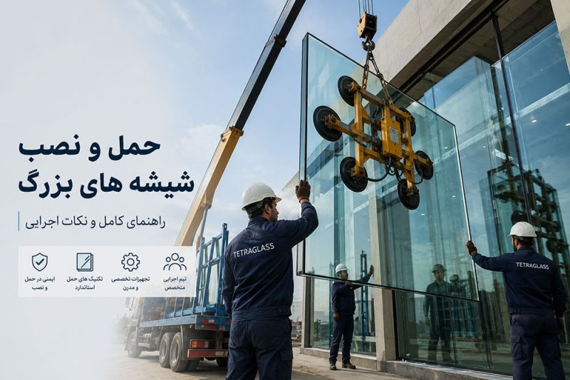 حمل و نصب شیشه های بزرگ