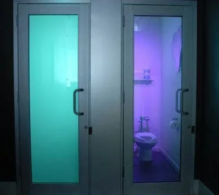 دربهای شیشه ای هوشمند دستشویی